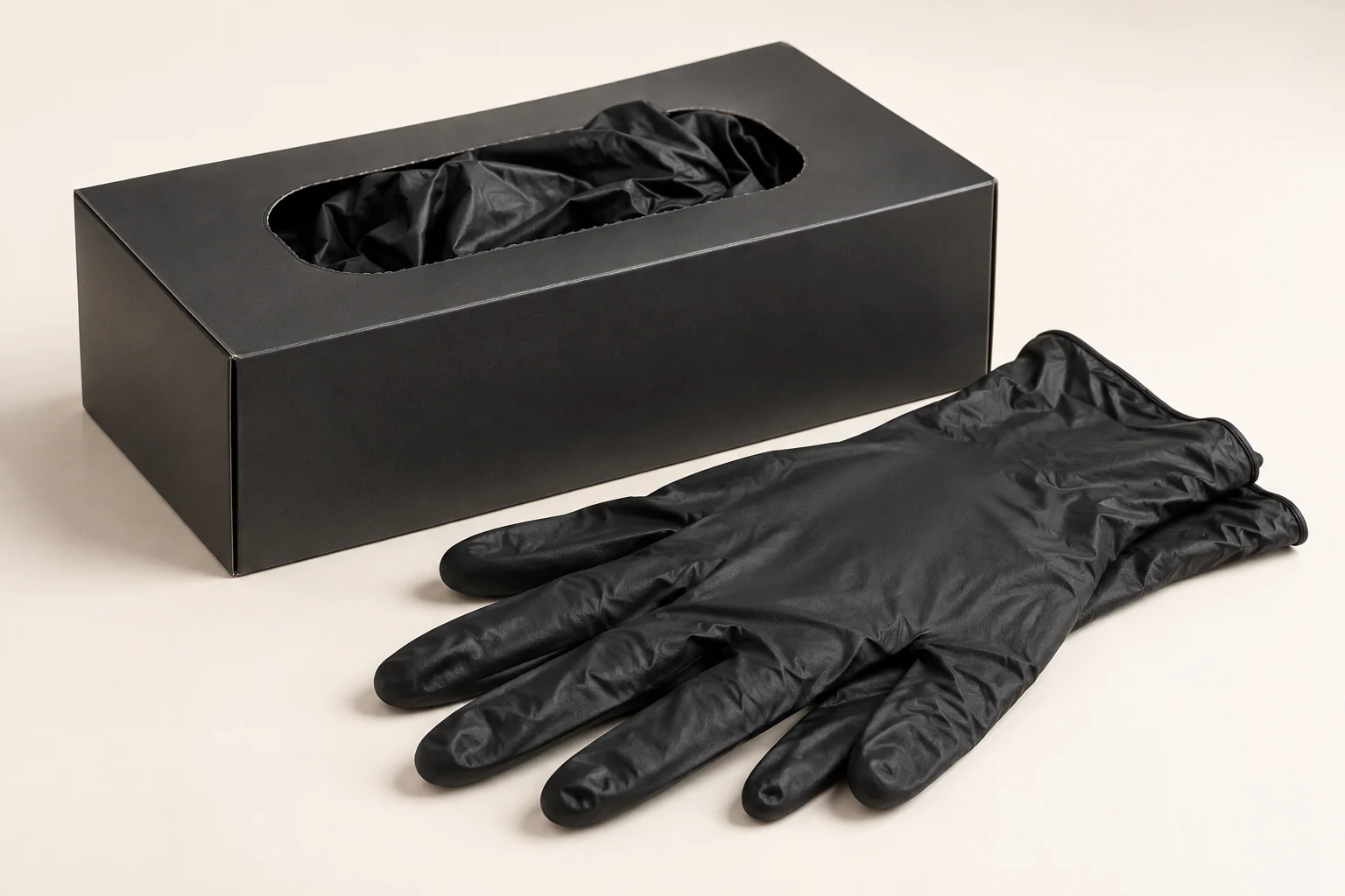Nitrile examination gloves